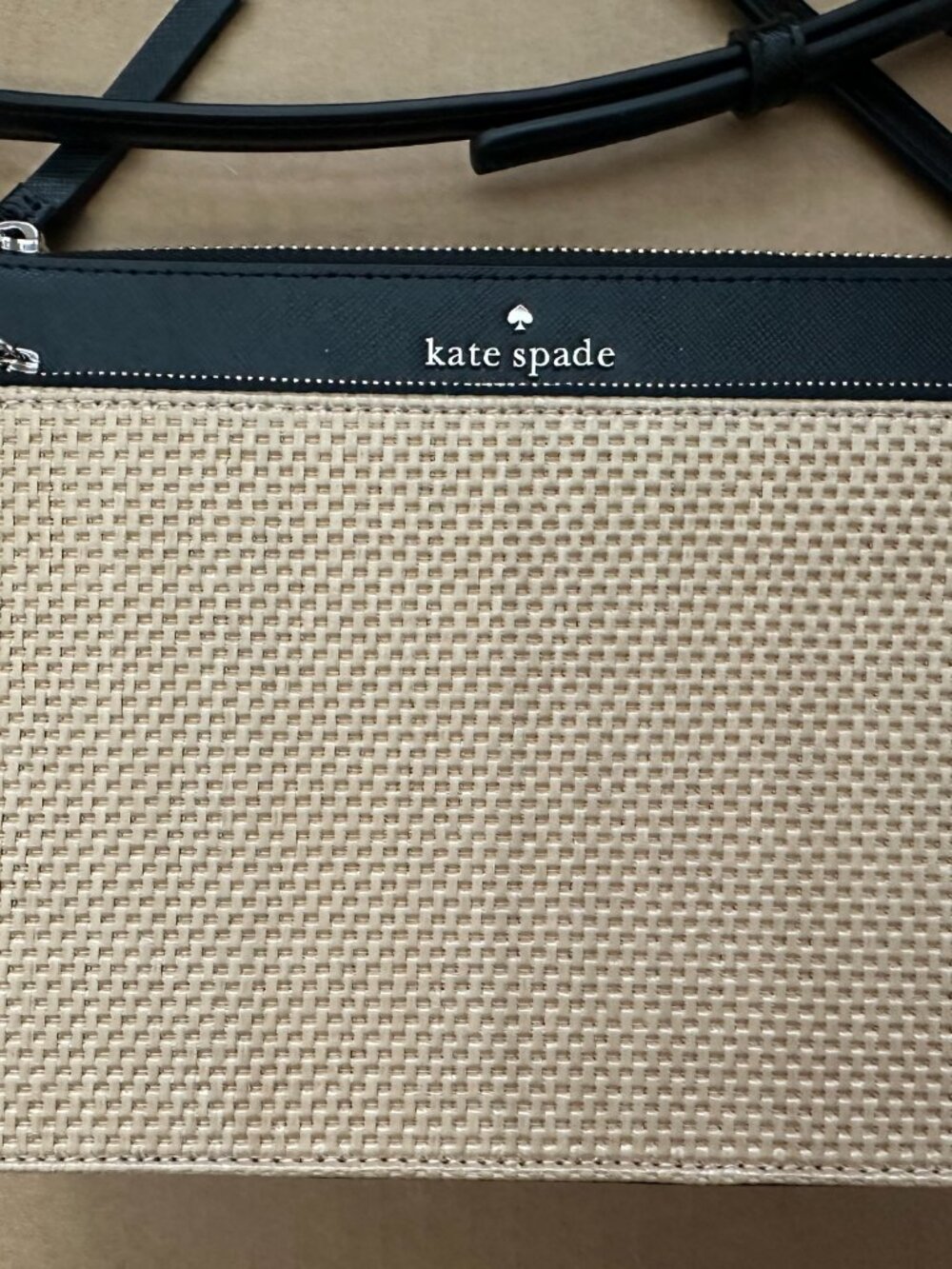 Brand New with Tags Kate Spade Cameron Straw Crossbody Bag Purse - Picture 4 of 12